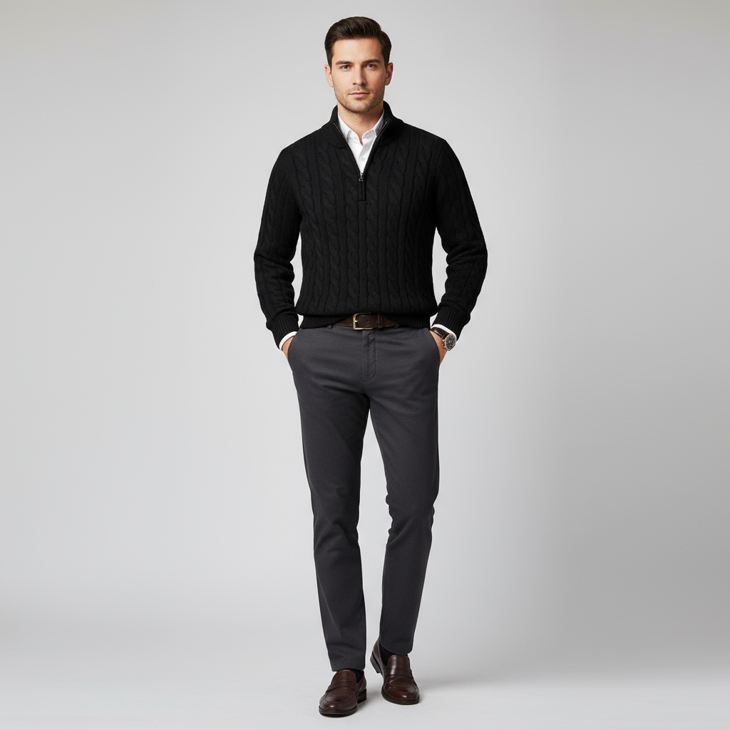 Noah™ | Casual Zip Neck Knit
